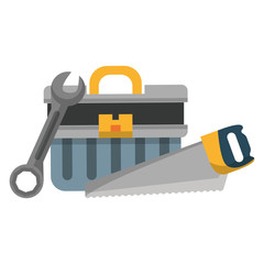 tools set collection workshop icons cartoon