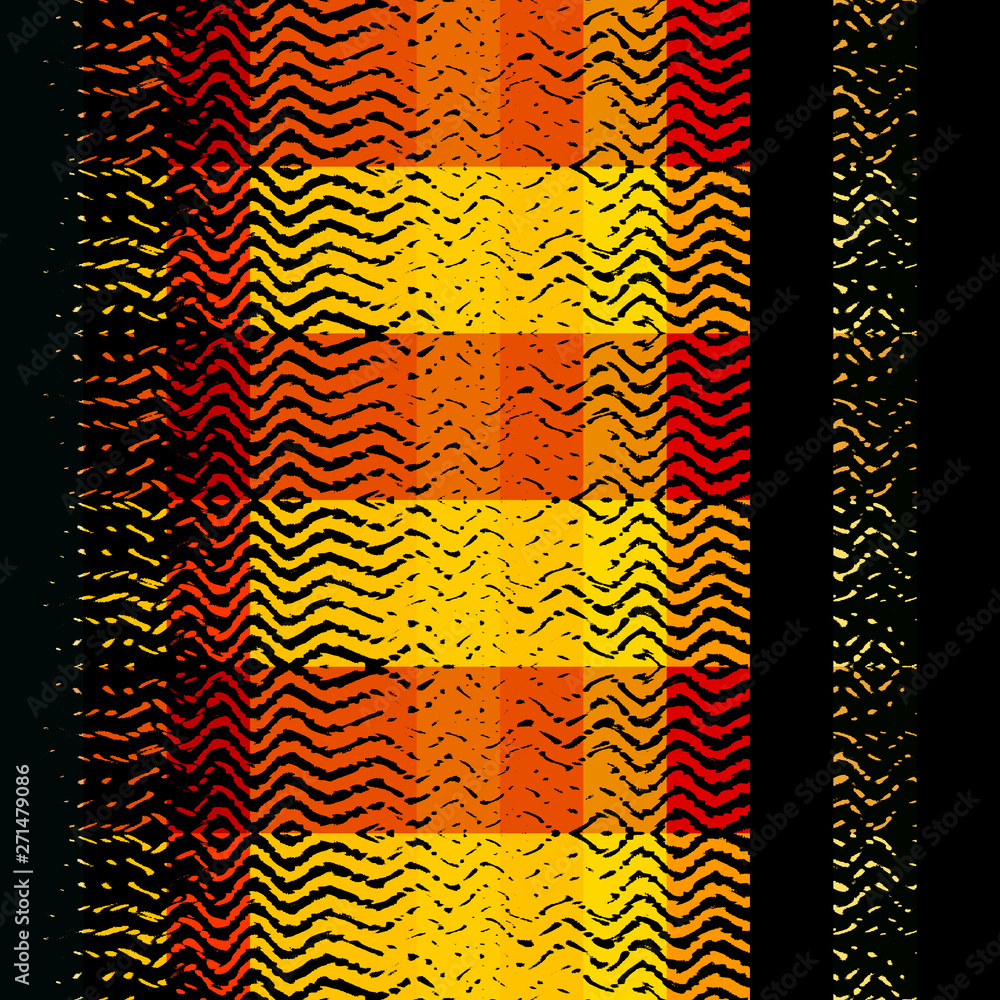 Poster abstract seamless striped pattern. the image is scattered into particles.