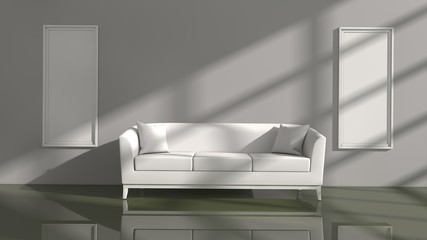 3D illustration of interior design