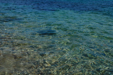 Obraz premium Crystal blue Black Sea in Bulgaria Nessebar island
