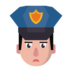 policeman face avatar cartoon character