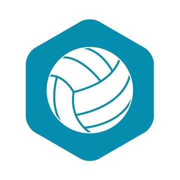 Black volleyball ball icon. Simple illustration of black volleyball ball vector icon for web