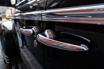 Close up details of vintage soviet limousine ZIS-110
