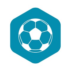 Fototapeta premium Football or soccer ball icon. Simple illustration of football or soccer ball vector icon for web