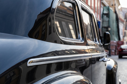 Close up details of vintage soviet limousine ZIS-110