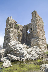 The medieval Tower of Fonias river at Samothrace island in Greece