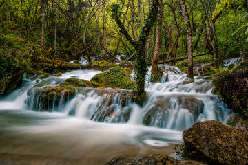 Fototapeta na wymiar Waterfalls of Andoin, Alava, Basque Country