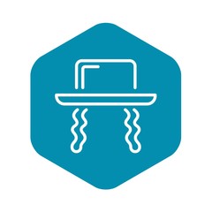 Jewish hat icon. Outline jewish hat vector icon for web design isolated on white background