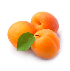 Sweet apricots isolated.