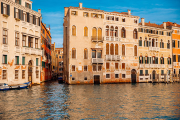 Obraz premium Old buildings Venice, Italy. Facilities in water after flood. Concept tourism.
