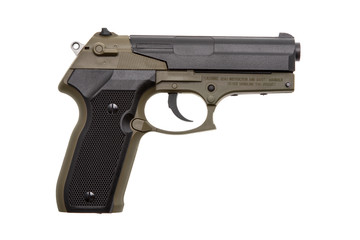 pneumatic pistol isolated on white back