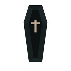 Fototapeta premium Black casket rip funeral vector