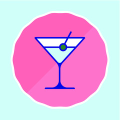 Martini cocktail vector symbol icon