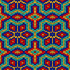 Ornamental seamless knitted pattern