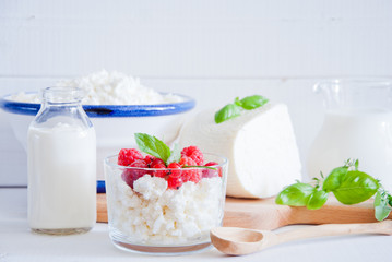 Cottage cheese, sour cream, cheese, cream, yogurt and milk