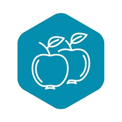 Apples icon. Outline apples vector icon for web design isolated on white background
