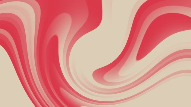 4k abstract background animation of curved beige and pink moving stripes. Looped animation.