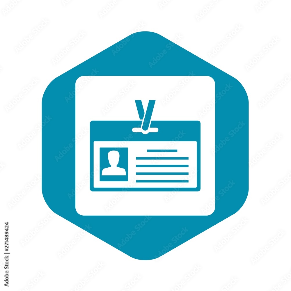 Poster identification card icon in simple style isolated vector illustration