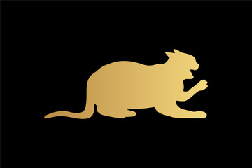Creative Minimal Cat Logo Design | Cat Silhouette Icon
