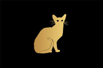 Creative Minimal Cat Logo Design | Cat Silhouette Icon