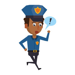 policeman working avatar cartoon character