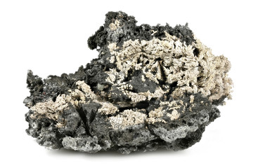 dignified silver from Aue (Ore Mountains / Germany) isolated on white background