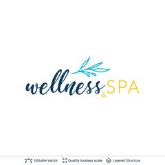 Beauty wellness salon logo design.
