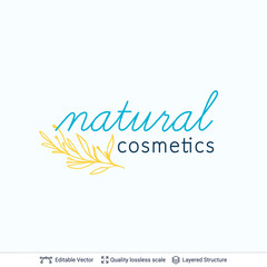 Fototapeta na wymiar Beauty product natural cosmetics logo design.
