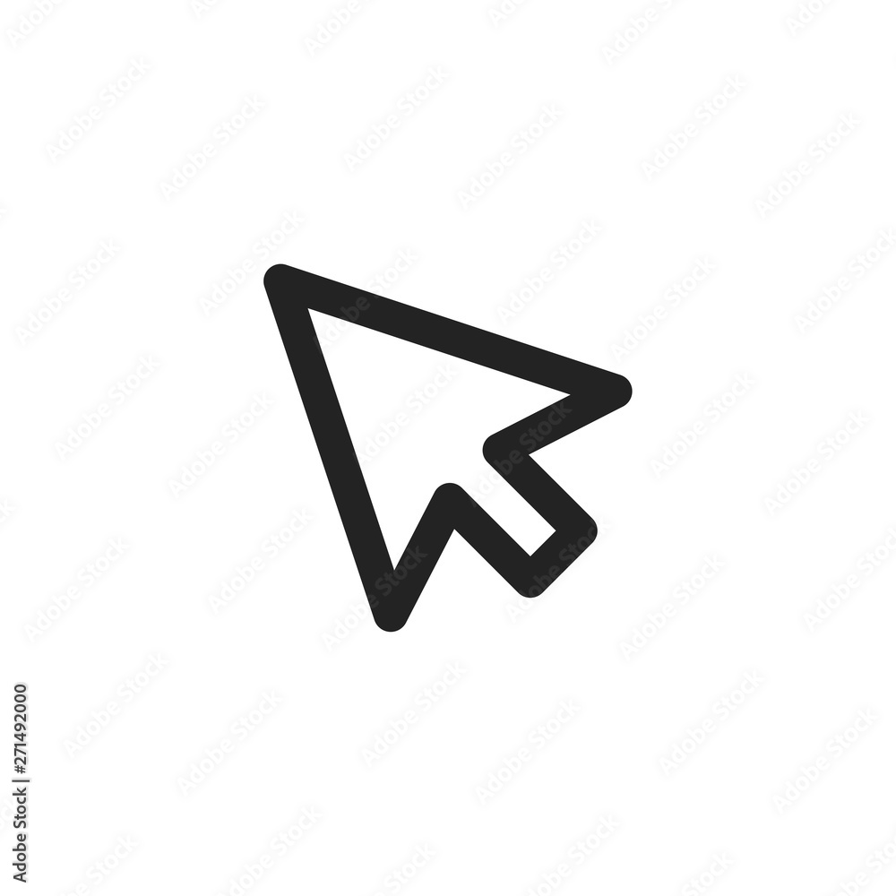 Aufkleber line cursor icon vector in trendy flat style isolated on white background. cursor icon page symbol for your web site logo design inspiration