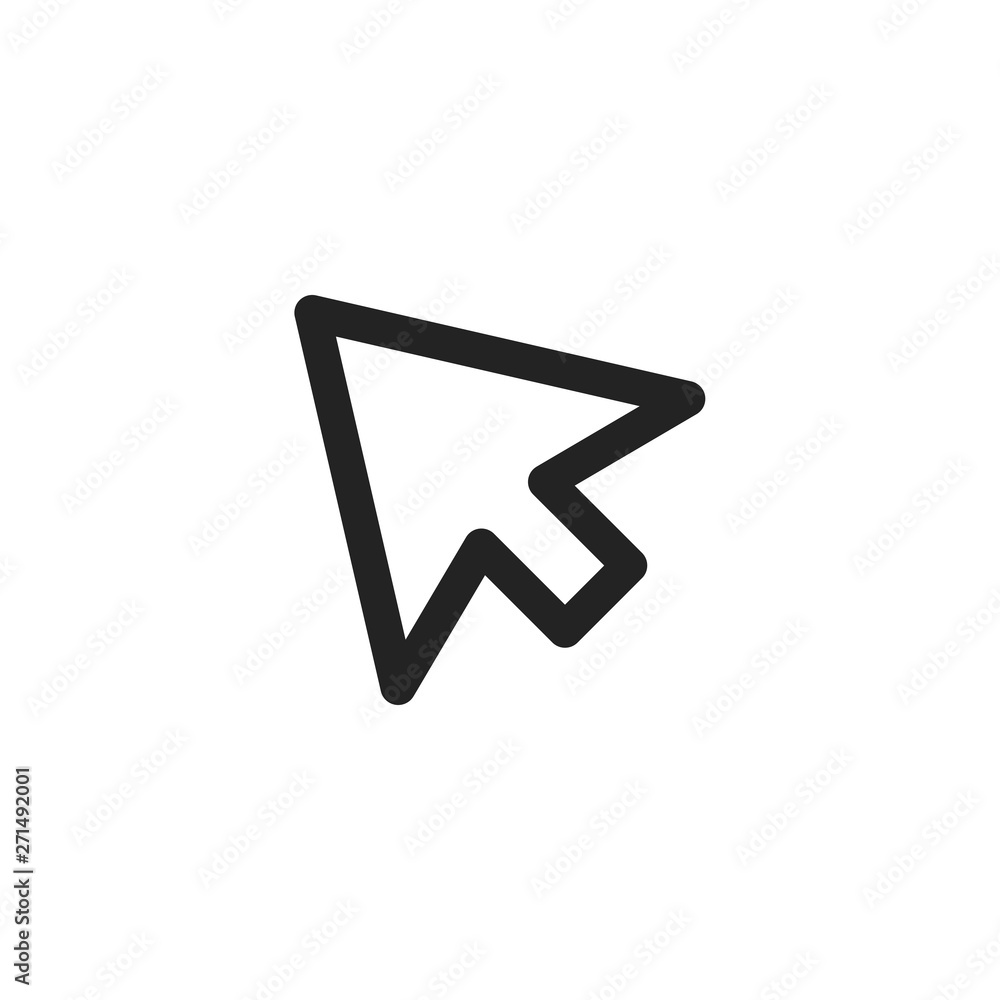 Leinwandbilder line cursor icon vector in trendy flat style isolated on white background. cursor icon page symbol f