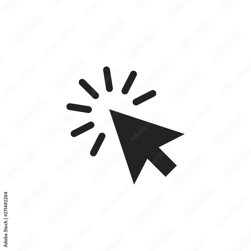 Poster line cursor icon vector in trendy flat style isolated on white background. cursor icon page symbol for your web site logo design inspiration