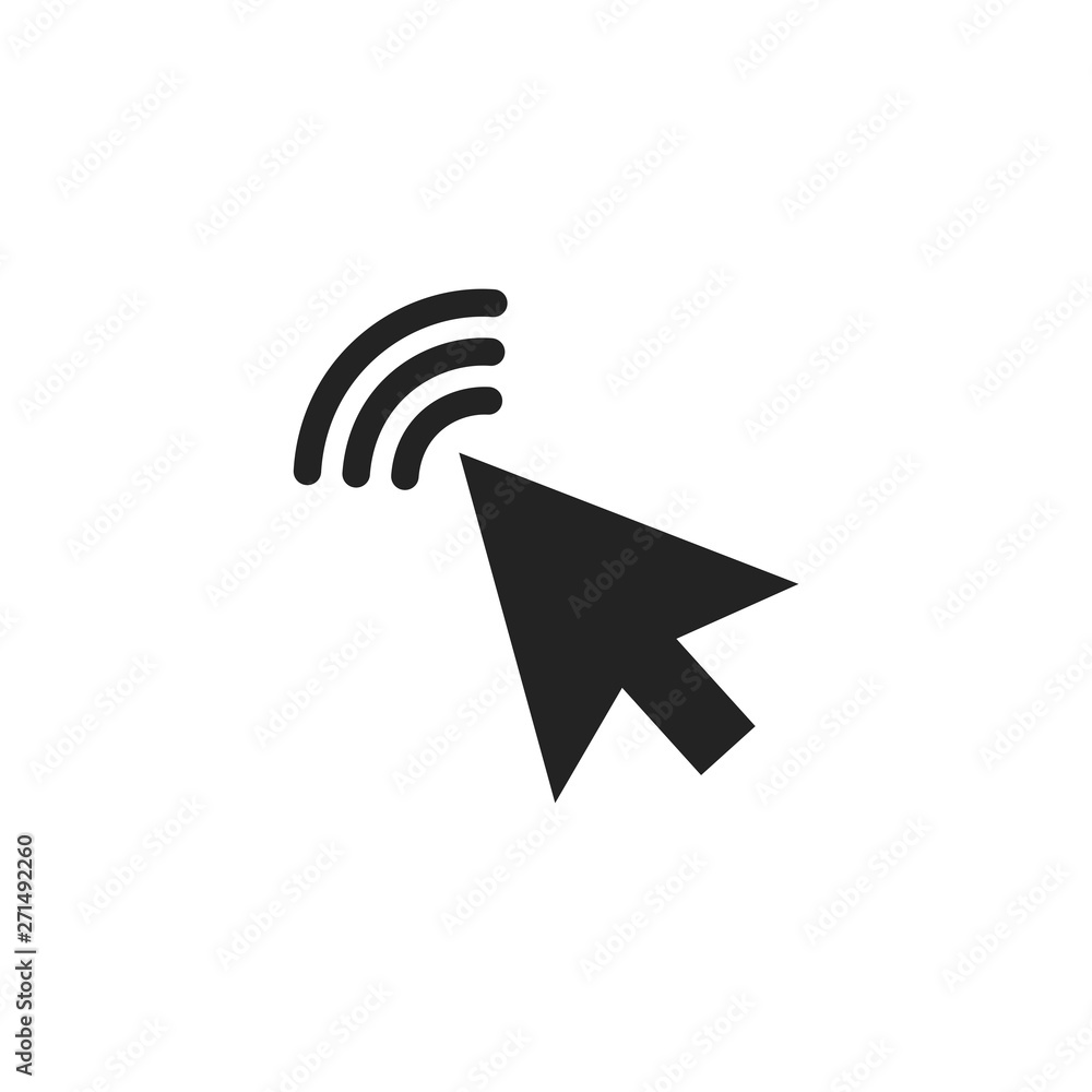 Poster line cursor icon vector in trendy flat style isolated on white background. cursor icon page symbol for your web site logo design inspiration