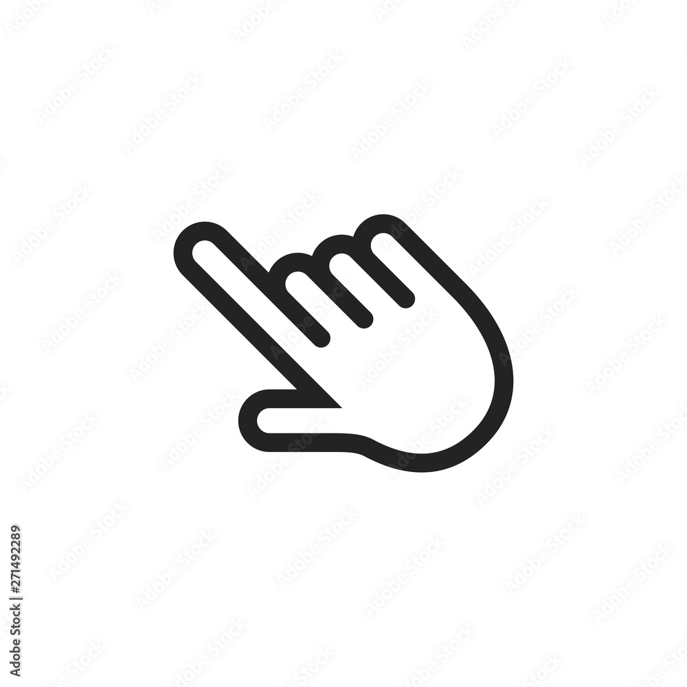 Poster line cursor icon vector in trendy flat style isolated on white background. cursor icon page symbol f
