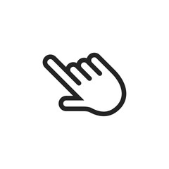 line cursor icon vector in trendy flat style isolated on white background. cursor icon page symbol for your web site logo design inspiration