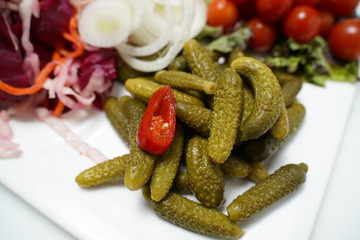 salad with tomatoes and cucumbers