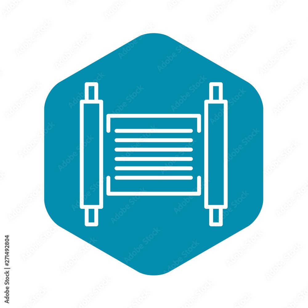 Poster torah papyrus icon. outline torah papyrus vector icon for web design isolated on white background