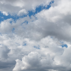 Blue sky with white clouds, Nature background.