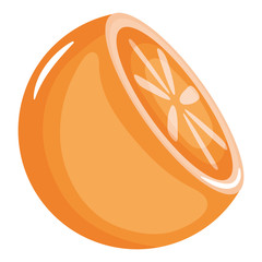fresh orange half citrus fruit