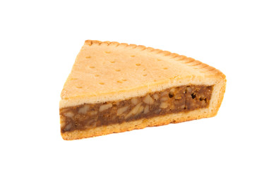 swiss nut cake isolated