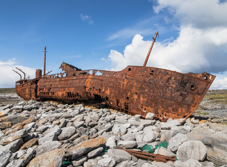 Plassey shipwreck on Inish Oirr of the Aran Islands