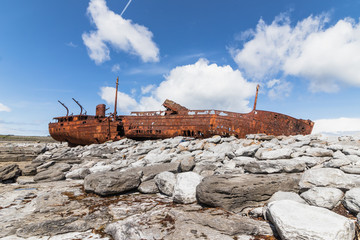 Plassey shipwreck on Inish Oirr of the Aran Islands