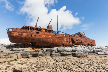 Plassey shipwreck on Inish Oirr of the Aran Islands