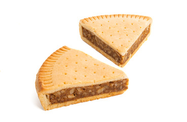 swiss nut cake isolated