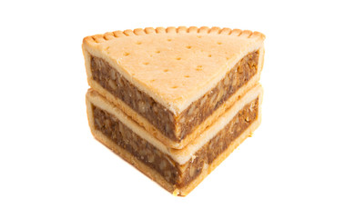 swiss nut cake isolated