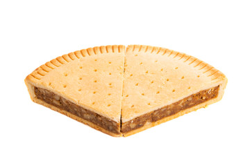 swiss nut cake isolated