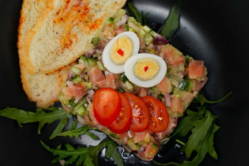 salmon with vegetables