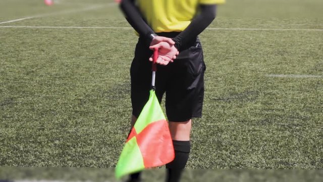 football soccer referee flag  linesman