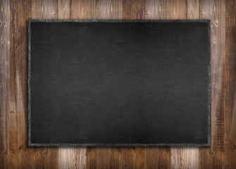 illustration blackboard on wood wall