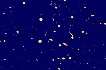 Beautiful abstract texture color yellow grainy grunge on black and blue pattern background and art wallpaper