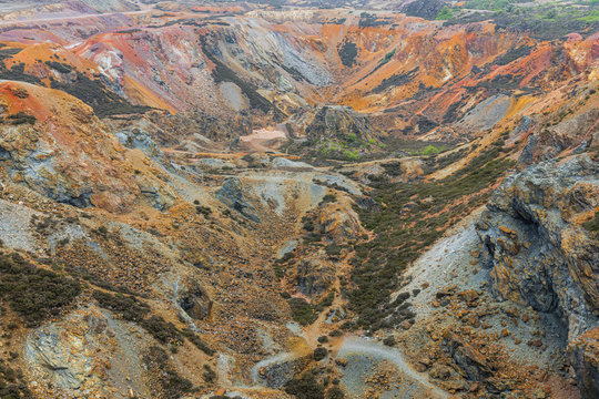 Views and colours from Parys Mountain, Anglese, North Wales